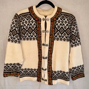 Vintage 60s Nordic Sweater Women's Fits Siril Sweater Norway Wool Size M